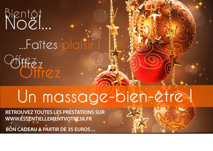 Offrez un bon cadeau massage pour Noel - Essentiellement Votre